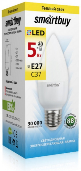 Светодиодная лампа Smartbuy LED C37 E27