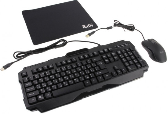 Клавиатура с мышью и ковриком Smartbuy SBC-307728G-K