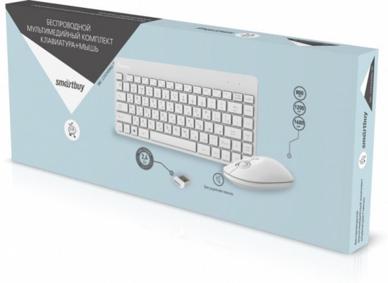 Клавиатура с мышью  Smartbuy SBC-220349AG-W