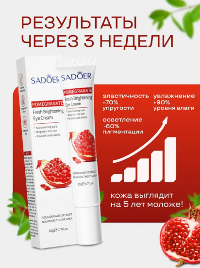 Крем для кожи вокруг глаз с экстрактом граната «Pomegranate Fresh Brightening Eye Cream»
