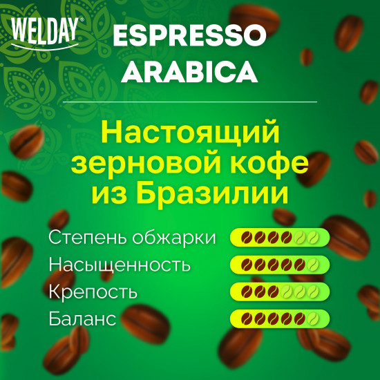 Кофе жареный в зернах «Espresso Arabica»