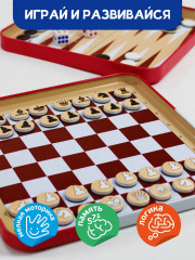 Игра магнитная «Шахматы, шашки, нарды» - Фото 9
