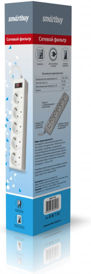 Сетевой фильтр Smartbuy One SBSP-18-W
