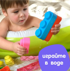 Конструктор из мягкого материала для самых маленьких, 6 деталей - Фото 7