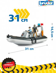 Лодка полицейская со световым модулем, полицейским и водолазом - Фото 9