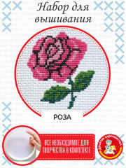 Вышивка с рамкой «Роза» - Фото 7