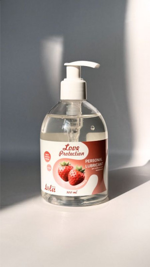 Лубрикант на водной снове с ароматом клубники «Love Protection Strawberry»