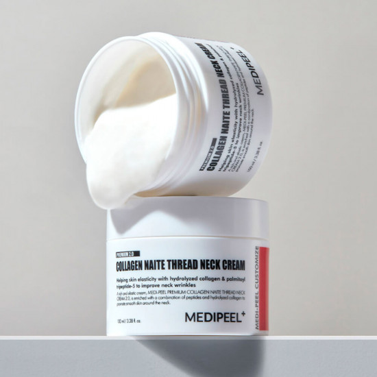 Лифтинг-крем для шеи с пептидами и коллагеном «Premium Collagen Naite Thread Neck Cream 2.0»