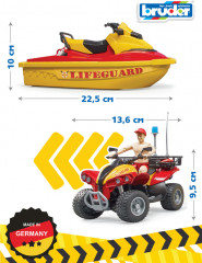 Набор игровой «Спасательная станция с квадроциклом и водным мотоциклом» - Фото 1