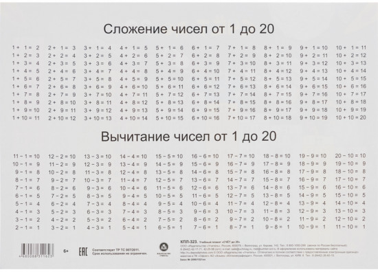 Набор обучающих мини-плакатов «Математика»