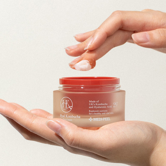 Крем для лица с 50% комбучи и церамидами двойной «Hyal Kombucha Tea-Tox Cream»