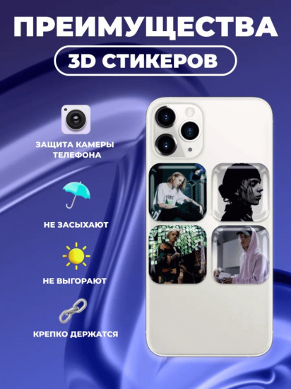 Набор наклеек для телефона