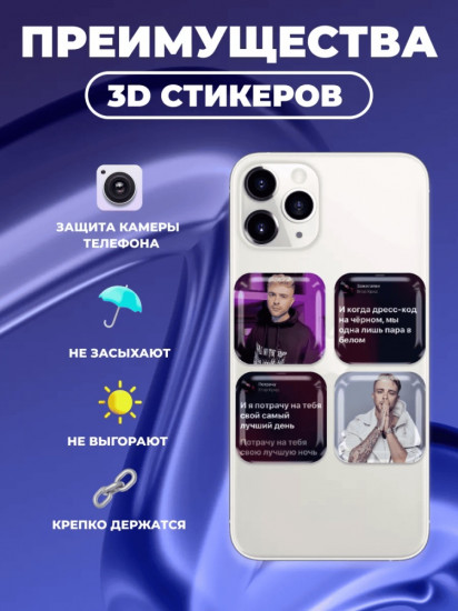 Набор наклеек для телефона