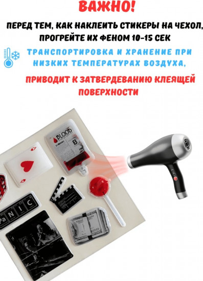 Набор наклеек для телефона