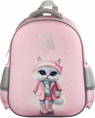 Ранец школьный «Кошечка в пальто» - Фото 1
