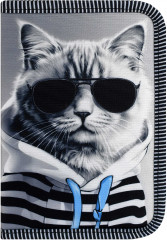 Пенал школьный «Кот в худи» - Фото 1