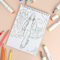 Раскраска «Стильные девчонки» - Фото 5