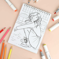 Раскраска «Стильные девчонки» - Фото 6