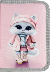 Пенал школьный «Кошечка в пальто» - Фото 1