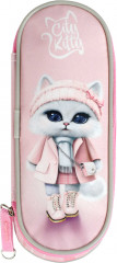 Пенал школьный «Кошечка в пальто» - Фото 1