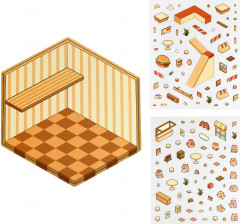 Наклейки-румбокс для создания миниатюрных сцен «Капибара. Кафе» - Фото 1