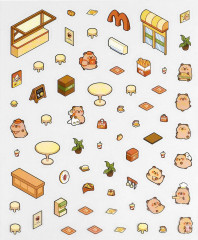 Наклейки-румбокс для создания миниатюрных сцен «Капибара. Кафе» - Фото 4