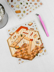 Наклейки-румбокс для создания миниатюрных сцен «Капибара. Кафе» - Фото 6