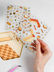 Наклейки-румбокс для создания миниатюрных сцен «Капибара. Кафе» - Фото 8