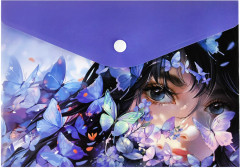 Папка для тетрадей «Девушка с бабочками» - Фото 1