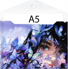 Папка для тетрадей «Девушка с бабочками» - Фото 3