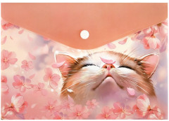 Папка для тетрадей «Цветочный кот» - Фото 1