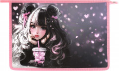 Папка для тетрадей «Девочка с бабл-ти» - Фото 2