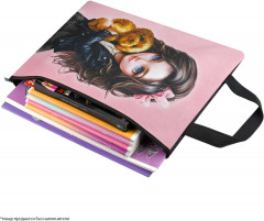 Папка для тетрадей «Брюнетка с собачкой» - Фото 3