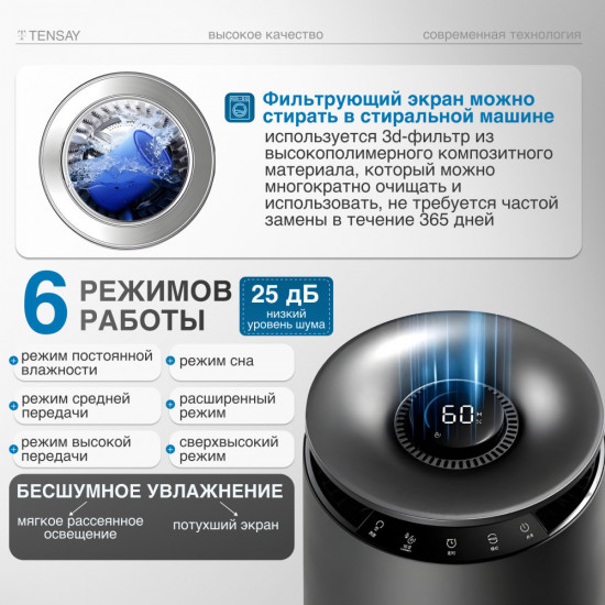Увлажнитель-очиститель воздуха TENSAY М-15