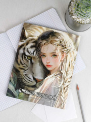 Дневник школьный «Девушка и белый тигр» - Фото 10