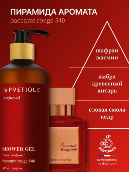 Гель для душа парфюмированный «Baccarat rouge»
