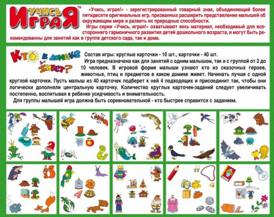 Игра настольная «Кто в домике живет?»