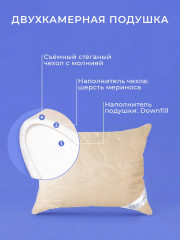 Подушка «Меринос» (микроволокно DownFill, 50х70 см) - Фото 9