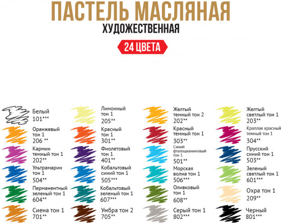 Набор пастели масляной