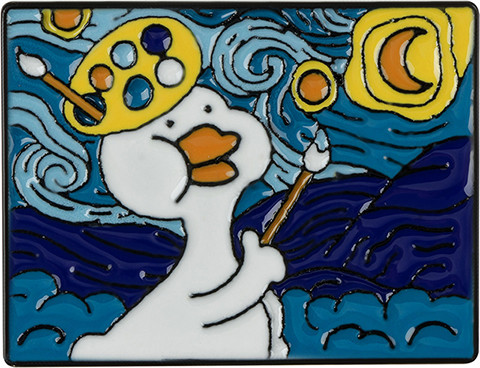 Набор металлических значков «Ducks and art»