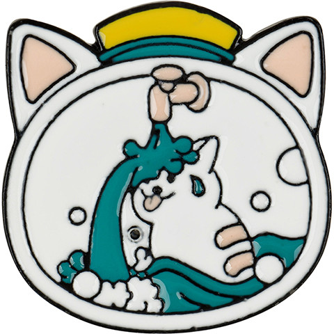 Набор металлических значков «White cats»