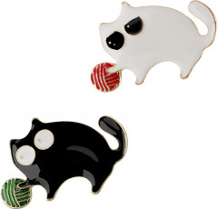 Набор брошей «Cat and ball» - Фото 2