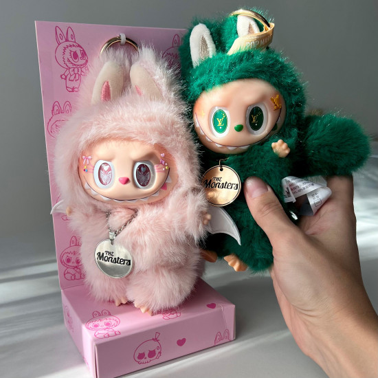 Коллекционная кукла «Labubu Monster Pink Butterflies luxe»