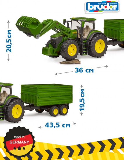 Трактор с прицепом «John Deere 7R 350»