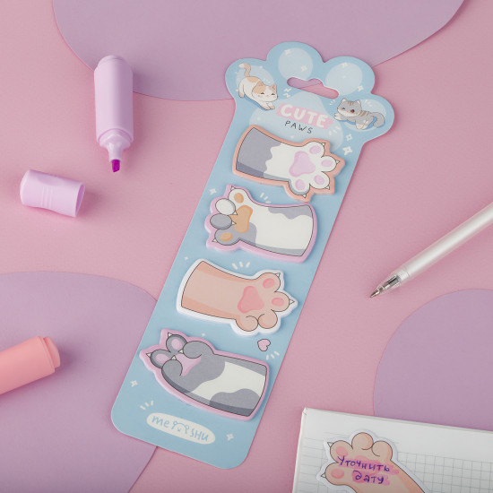 Набор флажков-закладок «Cute Paws»