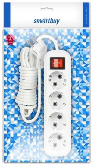 Удлинитель Smartbuy SBE-16-4-02-ZS