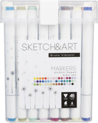 Набор маркеров двусторонних для скетчинга - Фото 18