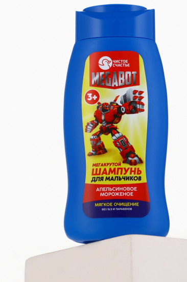 Шампунь для мальчиков с ароматом апельсинового мороженого «Megabot»