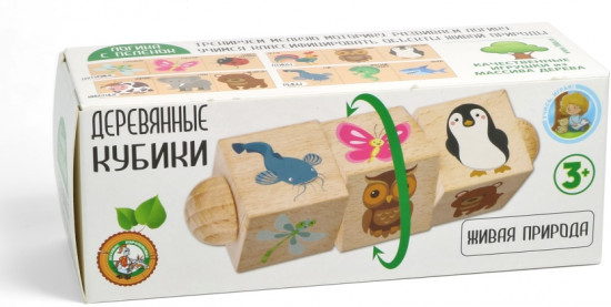 Кубики деревянные «Живая природа»