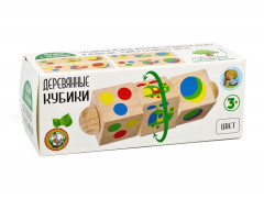 Кубики деревянные «Цвет» - Фото 1